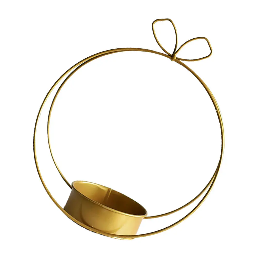 

1 шт. Кованая железная корзина для цветов, круглое кольцо с гладким краем, для дома, офиса, свадебного декора, подставка для цветочных композиций, кованая, креативная