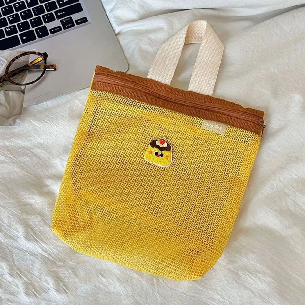 

Skin Care Storage Bag Women Cosmetic Bag Student Stationery Lipstick Toiletry Mesh Storage Bag Makeup Brush Large Capacity