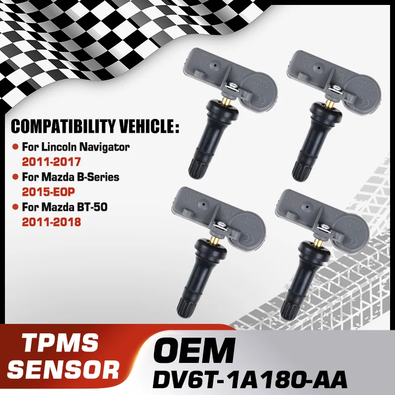 

Car Tire Pressure Sensor TPMS For Lincoln Navigator 2011-2017 Mazda B-Series 2015-EOP Mazda BT-50 2011-2018 DV6T-1A180-AA 433MHZ