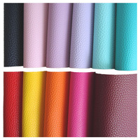 20/50x120cm Roll Litchi Textured Faux Synthetic PU Leather Leatherette Fabric For Bags Bows Craft Sewing DIY H0308