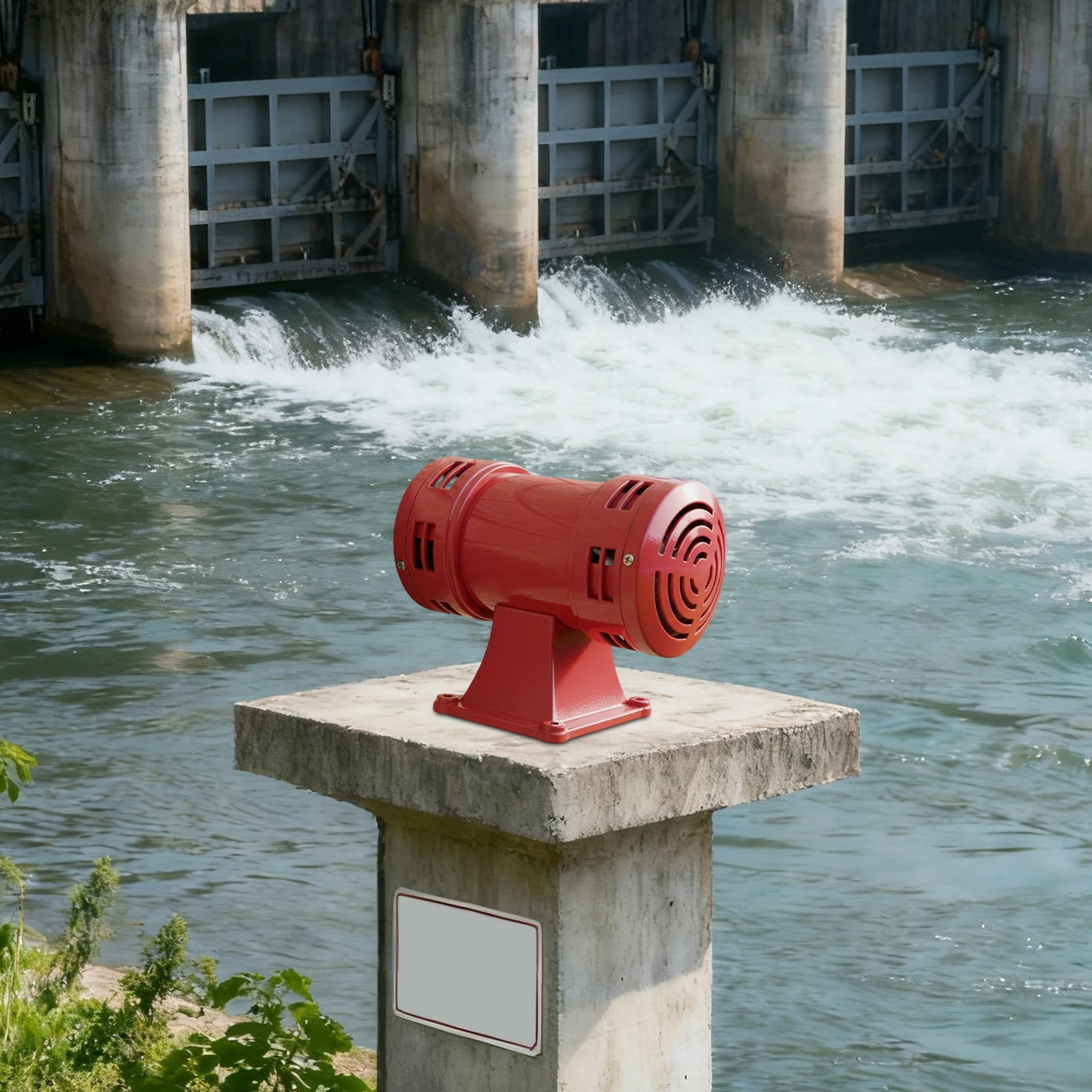 110V MS-490 Air Raid Sirens, 400W Electric Siren Air Raid Sound Siren Alarm, 140db Industrial Siren for Industrial Ships Mines