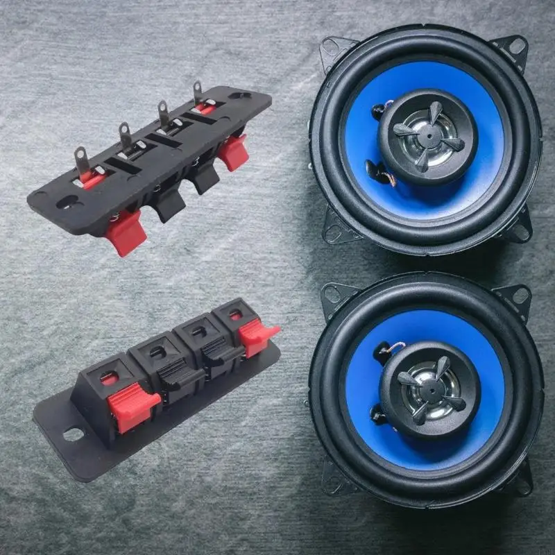 Quick Connection Auditory Terminal Clip 4Pin Spring Loads Connectors for Speaker Systems LED Lamp Testing