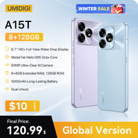 UMIDIGI A15T смартфон Android 13 MTK Helio G95 Octa-Core Ultra-Slim 6.7\