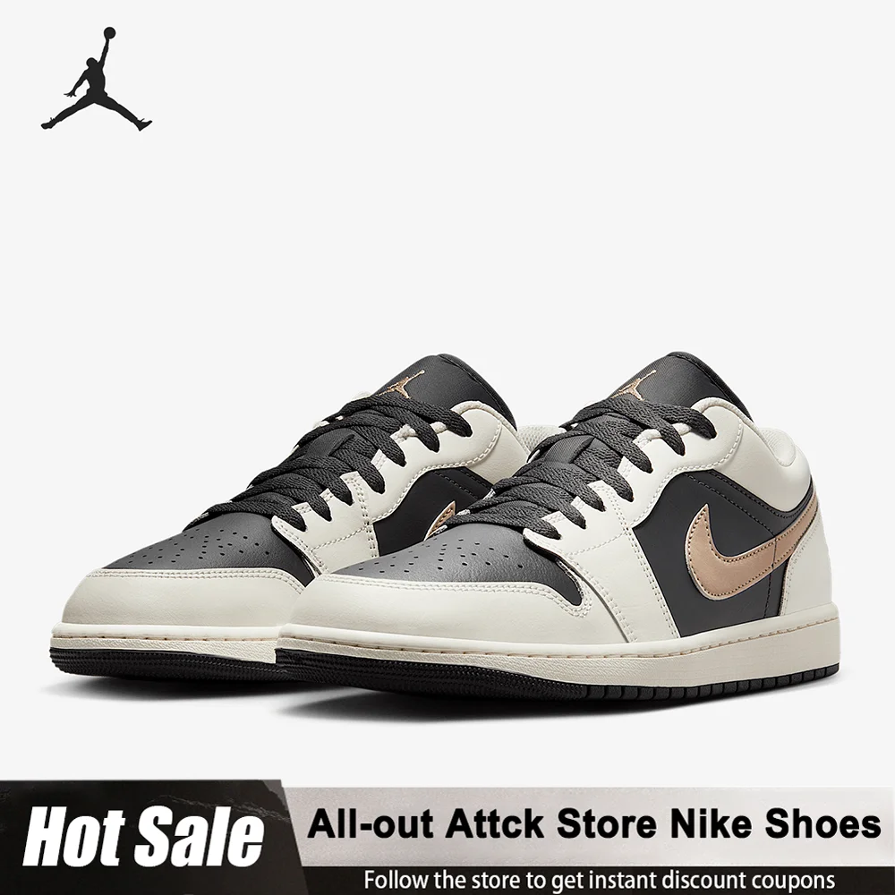 

Nike Air Jordan 1 Low Retro Men's Breathable Sneakers IH0649-021 Lightweight Durable Shock-Absorbing Casual Training Shoes