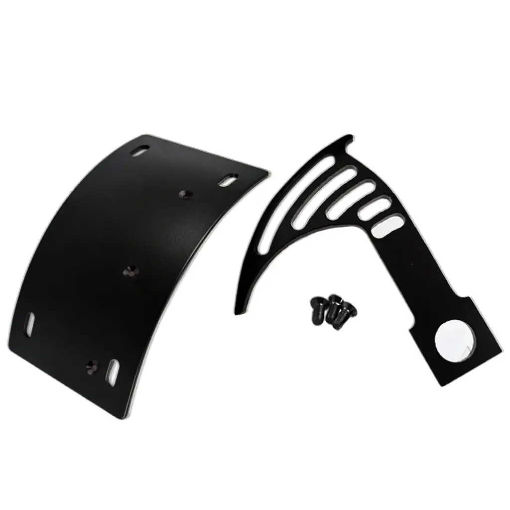 Universal Motorcycle Black License Plate Holder Bracket Kit