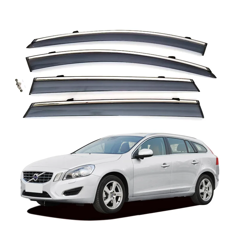 Suitable for 2011-2017 Volvo V60 car window rain-shielding eyebrow electroplating strip/3D stainless steel bright strip
