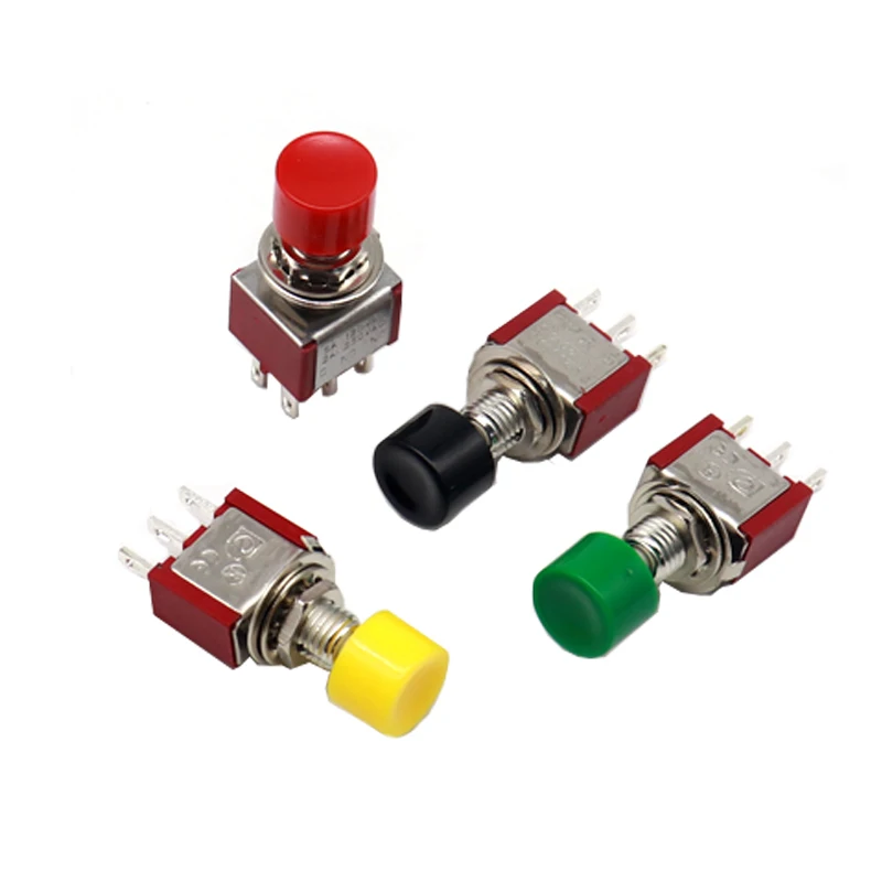 【5-1PCS】3Pin C-NO-NC 6MM Mini Momentary Automatic return Push Button Switch ON-(ON) 2A 250VAC/5A 120VAC