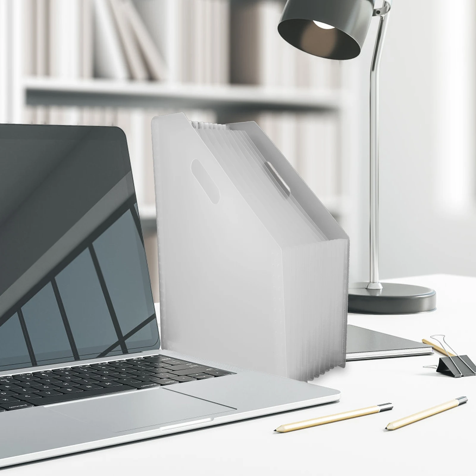 

File Folder Storage Rack Organizer Desktop Manager Document Holder Transparent Office