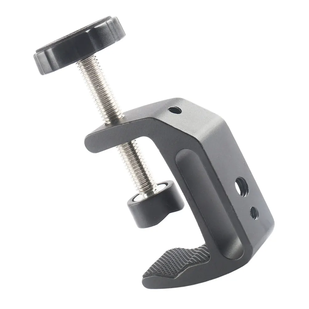 

Desktop Clip Holder Plastic Alloy Adjustable Camera Bracket Mount Clamp for DSLR Flash Photography Video Recording Accessories C