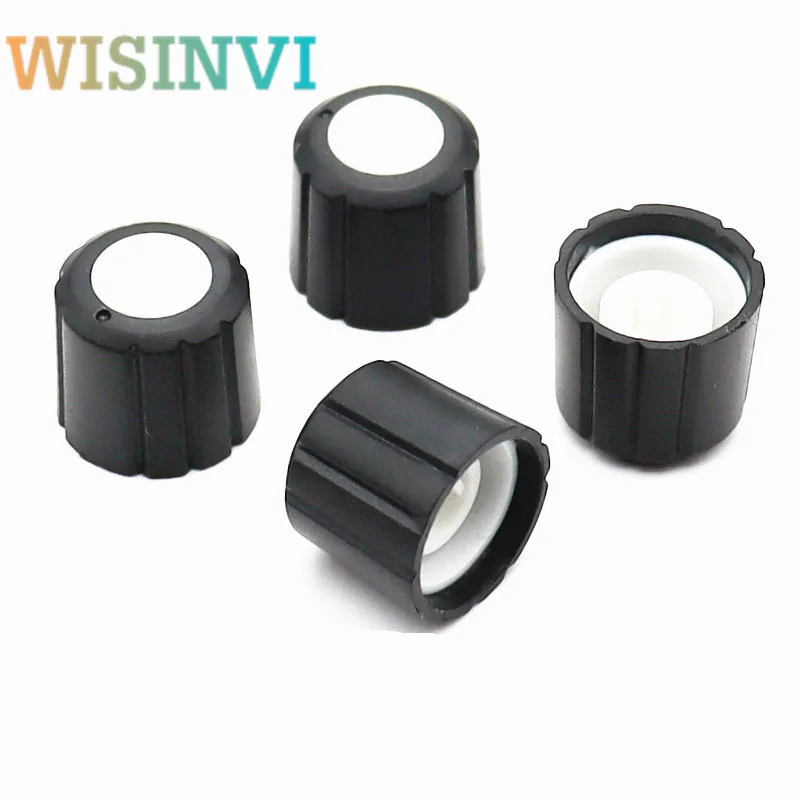 10pcs 15×13.5MM Half axis Plastic Knob Ptentiometer Knob cap Electronic Instruments switch cap D Shaped Hole 6mm