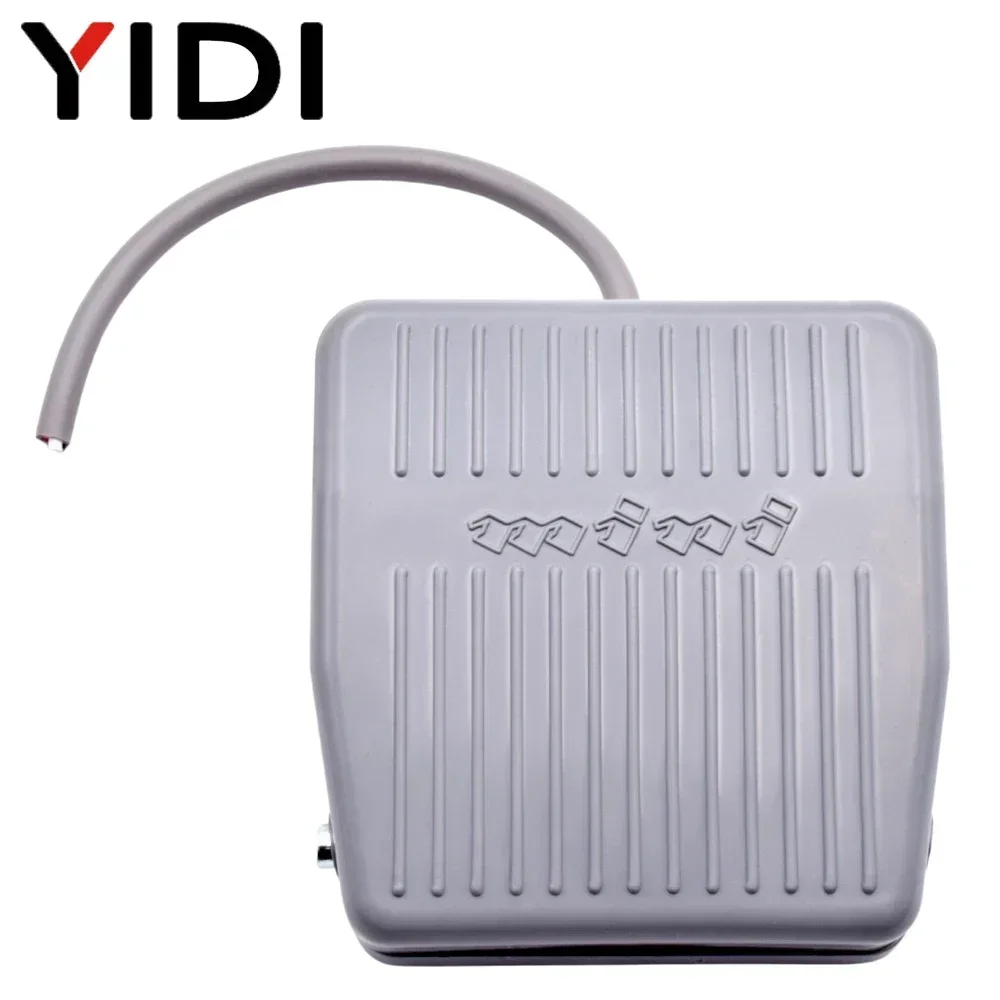SPDT Plastic Electric Power Treadle Push Button Switch Foot Control Pedal 220V AC 10A On Off Grey Momentary Footswitch