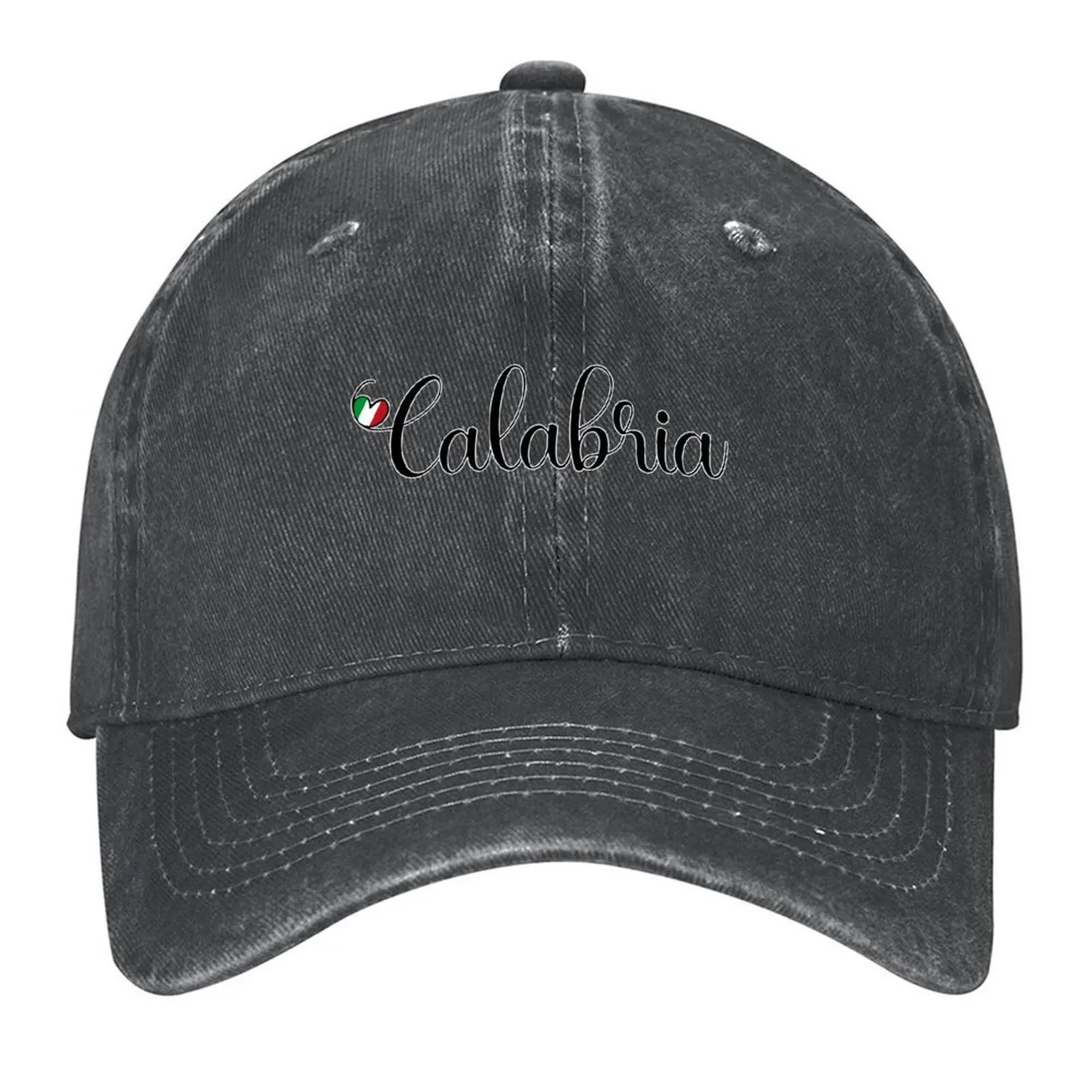 

Calabria With Italian Heart - I Love Calabria Baseball Cap Luxury Brand Golf Hat Luxury man cap Women Men's