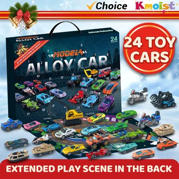 Christmas Gifts Advent Calendar 24 Days Alloy Car Inertial Vehicle Model Children's Toy…