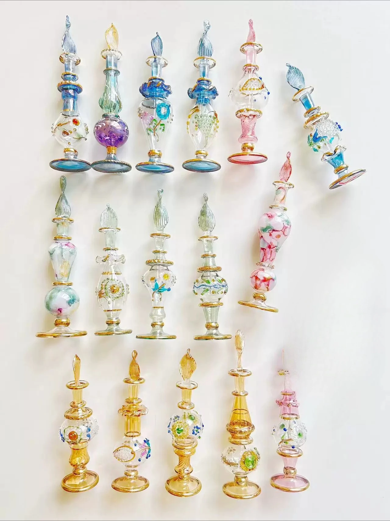 Handmade glass perfume bottle, dance of flowers bottled separately, niche gifts