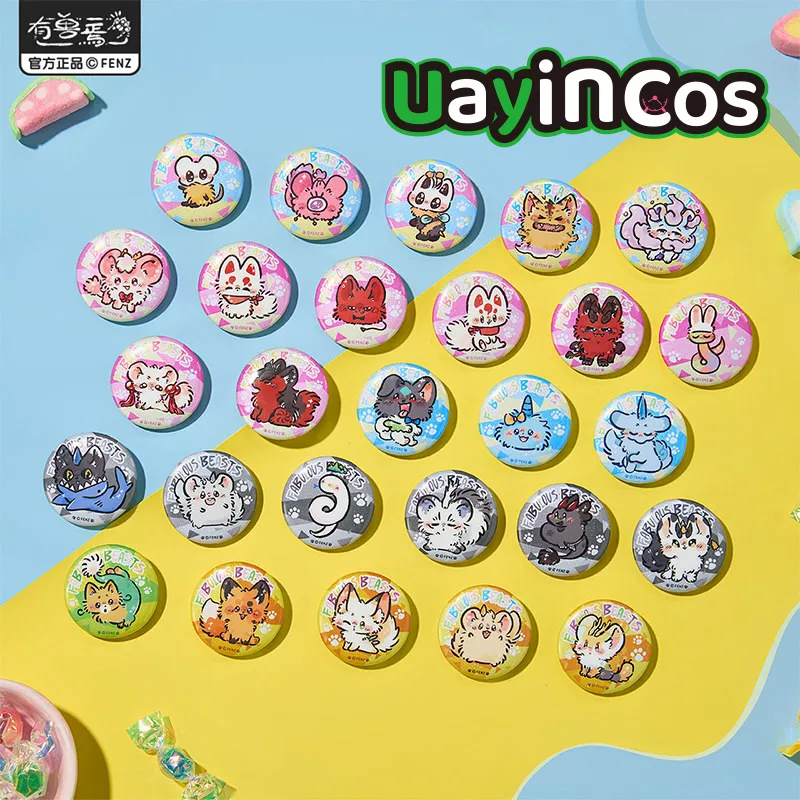

In Stock Original Fabulous Beasts Popping Candy Series Badge Brooch Pins Ornaments Accessories Anime Game Toy Gifts Cosplay