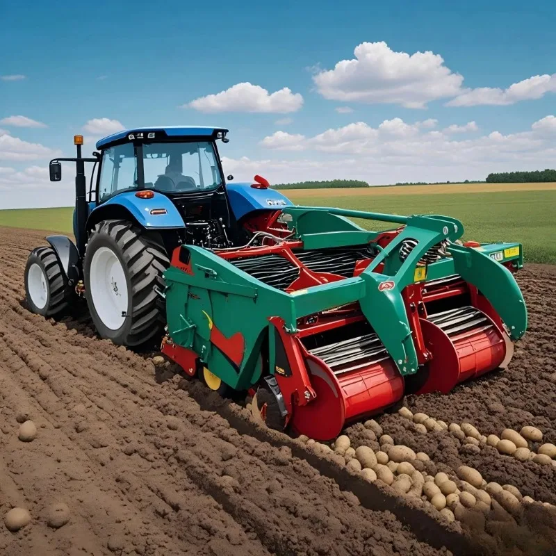 4 Row Potato Harvester, 3 Point Linkage Potato Digger for Farm Use