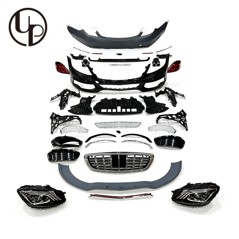 S class W222 B900 style car body parts front bumpers grille lights car body kits for S class W222 upgrade to B900