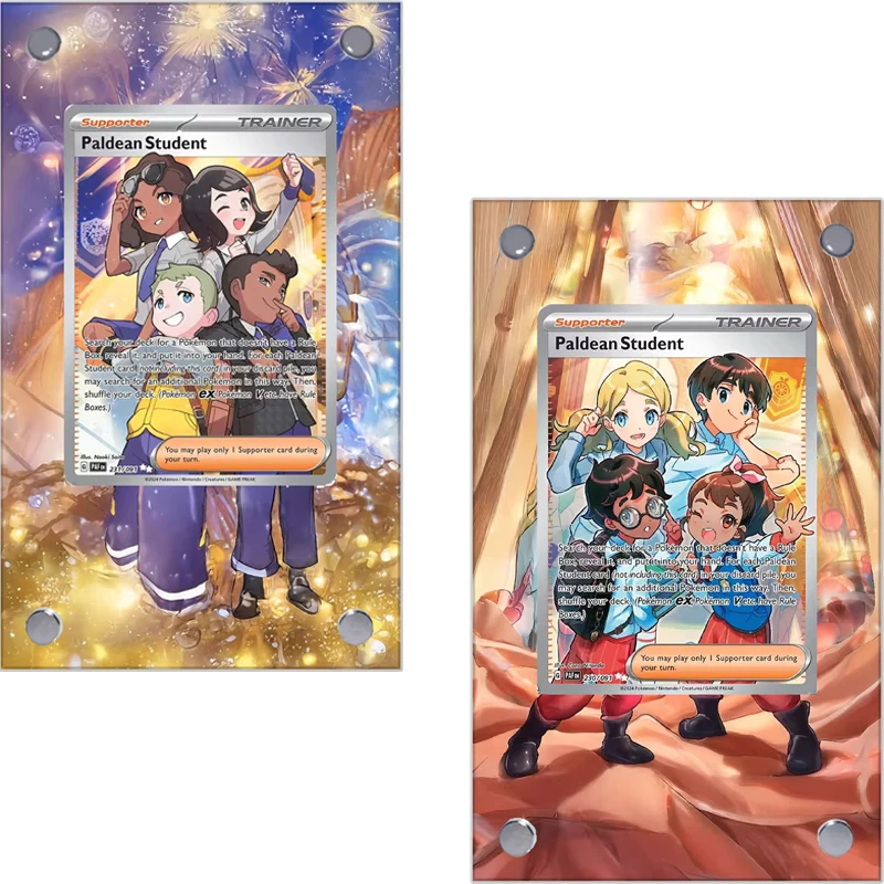 Estante de Exibição de Arte Paldean Student Shelmet Pignite Virizion Accelgor Expand, Coleção de Cartões, Excluindo Cartões, Suporte de Exibição de Anime