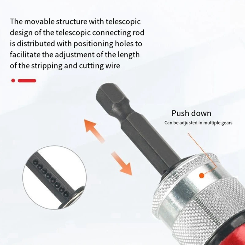 Hot Electric Wire Stripper Knife Hexagonal Handle Electrical Wire Peeling Machine For Power Drill Driver Wire Stripping Tool