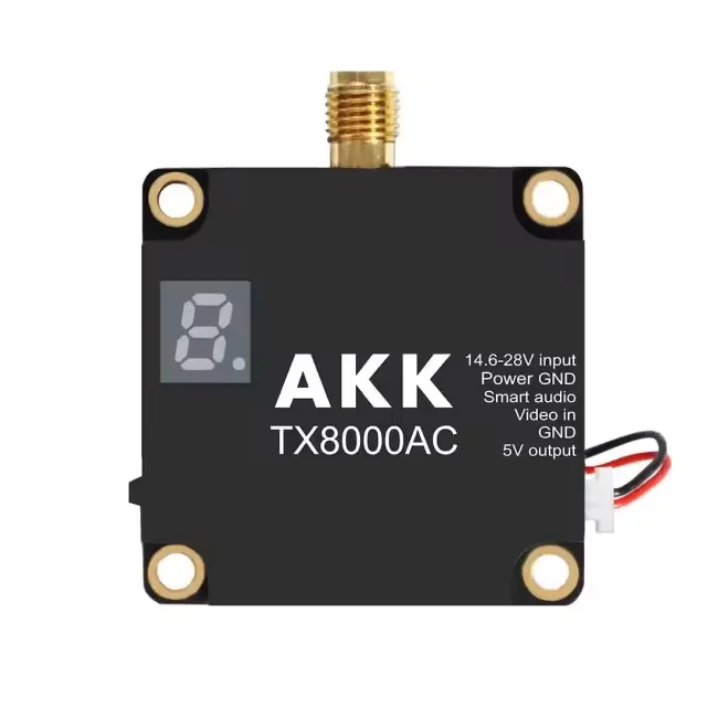 AKK VTX TX8000AC 5.8G 8w plastic FPV VTX long-distance transmission 96CH chart crossover machine with TBS for RC parts and Accs