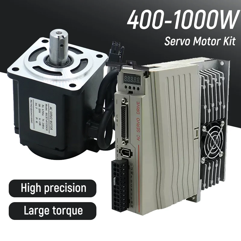 

High Torque 220V Servo Motor Kit with Motor Driver Controller Kit Stepper Motor Kit for CNC Router 3D Printer Engraving Machine