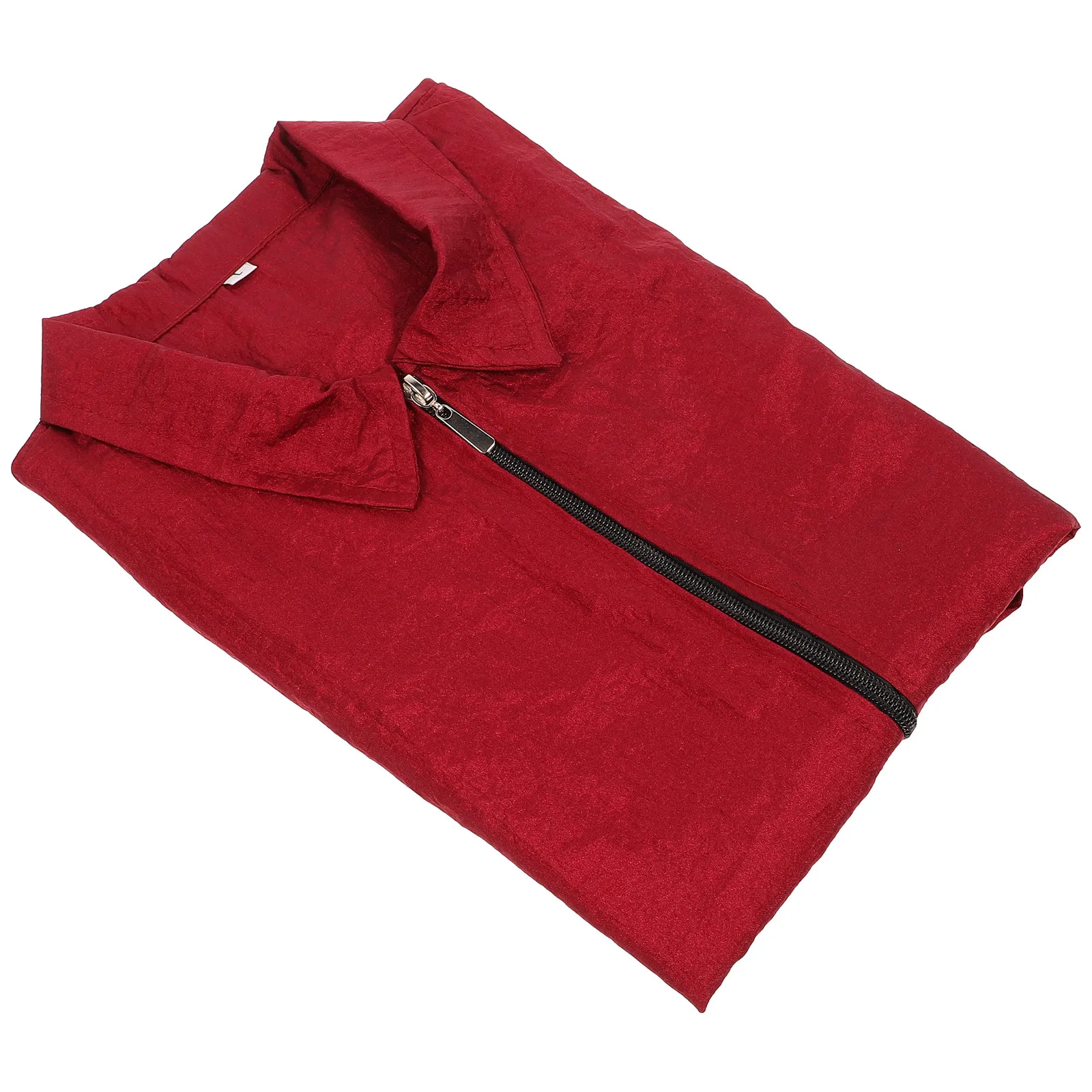 Haarverfkleedkleding Rood L Premium nylon Waterdicht Lichtgewicht Omgeslagen kraag Zakontwerp Gemakkelijk schoon te maken voor salonrestaurant