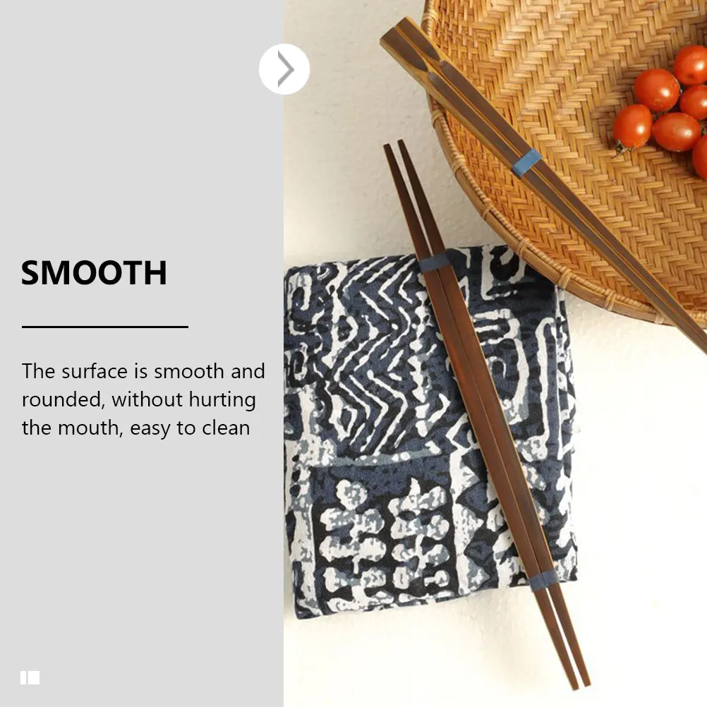 

1 Pair Japanese Style Bamboo Chopsticks Reusable Heat Resistant Non Tableware For Home Sushi Food Serving