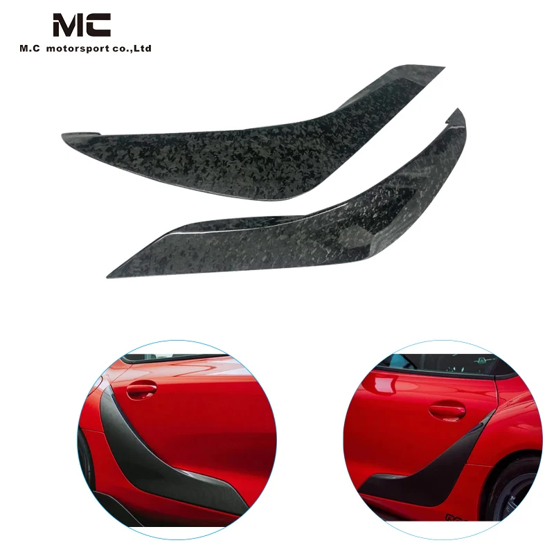 For Supra GR MK5 A90 A91 Carbon Fiber OEM Style GR Side Door Garnish for Toyota Carbon Racing Side Door Fender Blade Panel