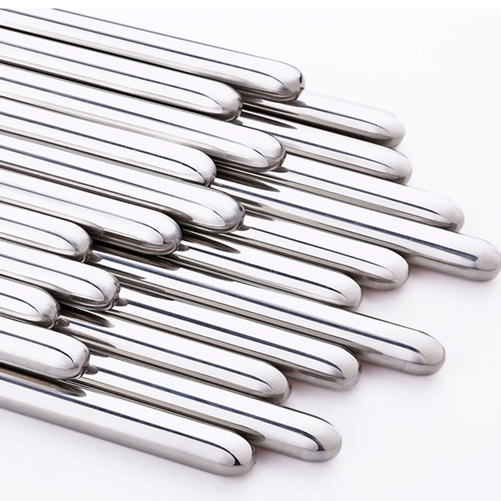 

2 Pair Inch Stainless Steel Chopsticks Long Stainless Steel Chopsticks Cooking Utensils Non Toxic Safe Easy Clean Storage Tools