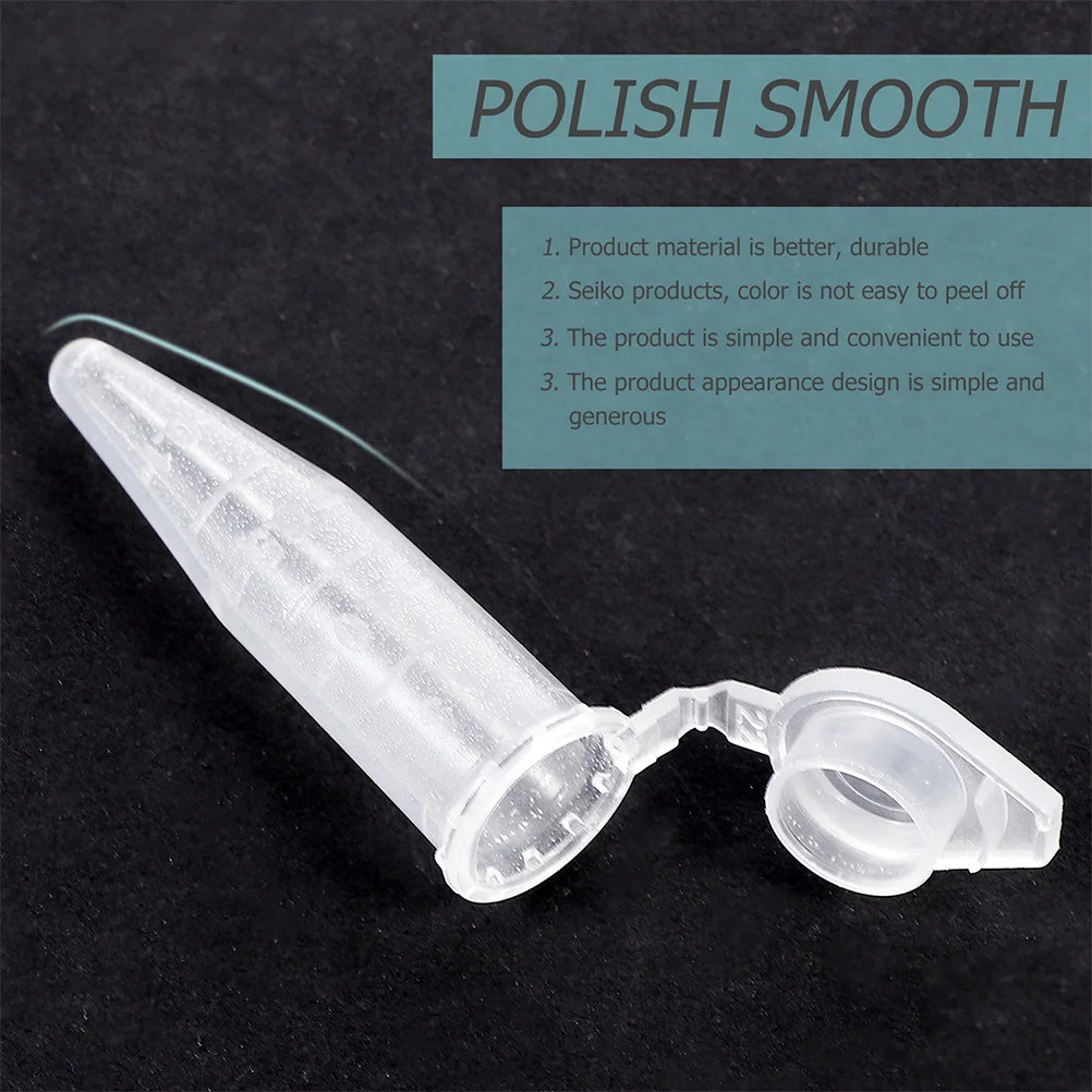

500Pcs Plastic Tubes Clear 1.5ml Graduated Tubes Accurate Scale Lab Use Clear Tube 1.5 Ml Graduated Tube