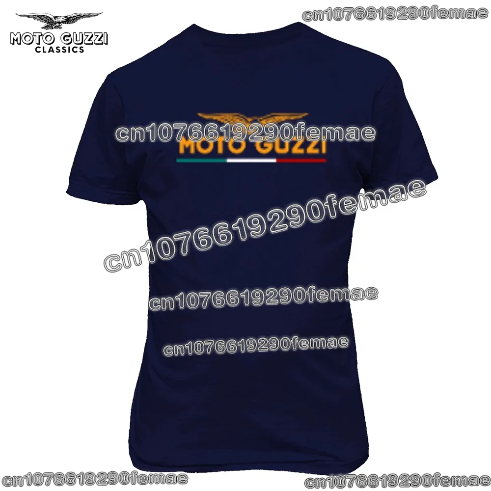 

Хит продаж: винтажная футболка из высококачественного хлопка с изображением итальянского мотоцикла Moto Guzzi для повседневной носки