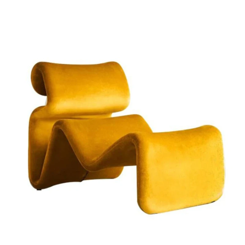 Nordic designer sofa chair creative S-shaped single abstract bending art leisure chair lazy recliner ins wind