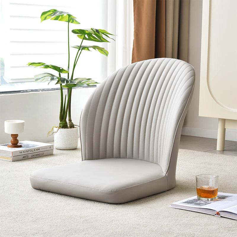 Japanese Floor Chair Backrest Tatami Seat for Bed & Bay Window Legless Lazy Sofa with Lumbar Support Ergonomic Meditation Stools