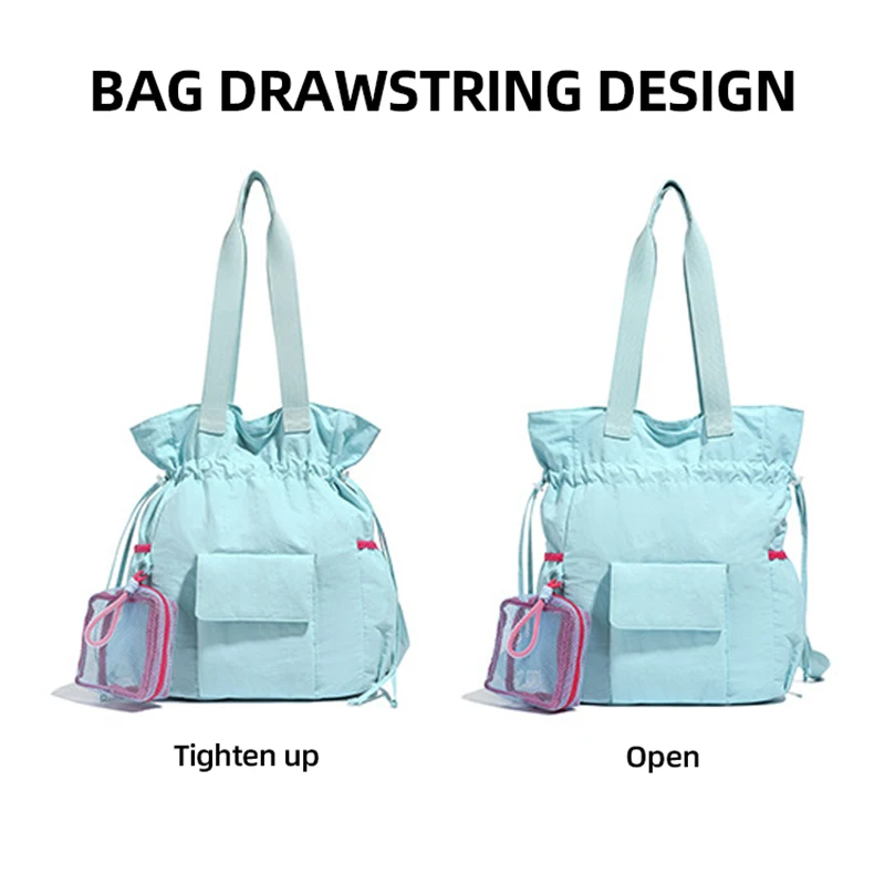 Zaino sportivo con coulisse Grande spazio di archiviazione Borsa da viaggio per allenamento da viaggio all'aperto Borsa da pendolarismo per racchette da badminton portatili da donna Confezione da viaggio breve