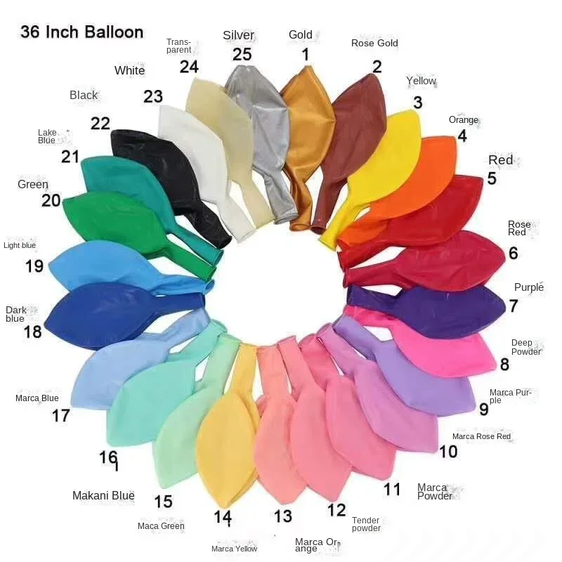 Thickened Explosion-proof Large-size Round 36-inch Balloon Oversized Park Wedding Layout Balloon Birthday Balloon Layout