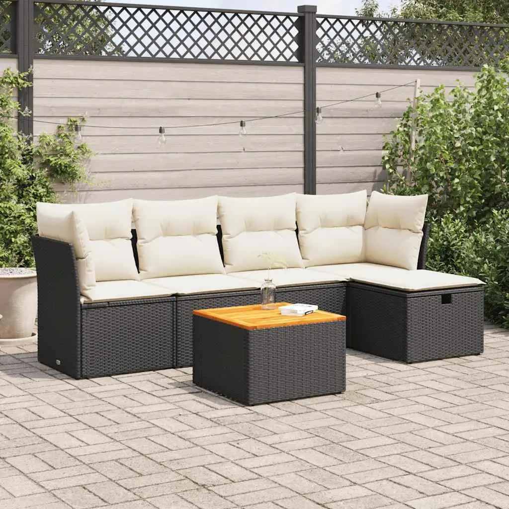 

Elegant Black Cream White Garden Sofa Set for Outdoor Patio Luxury Seating Comfortable Furniture