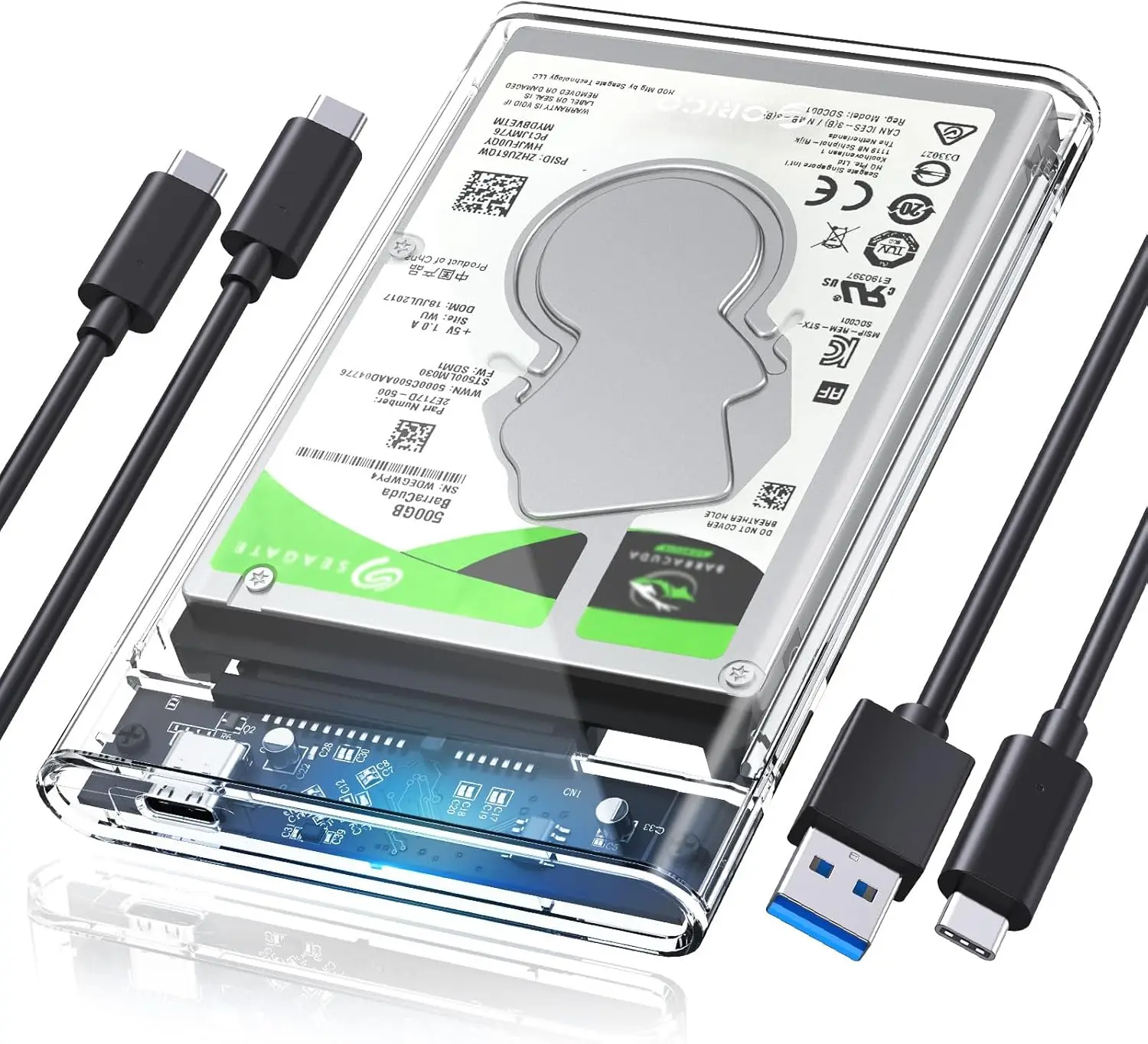 

Корпус для жесткого диска 2,5 дюйма Type-C USB 3.1 Gen2 к SATA 6 Гбит/с Компьютерный корпус для внешнего жесткого диска, совместимый с MacOS Windows-2139C3-G2
