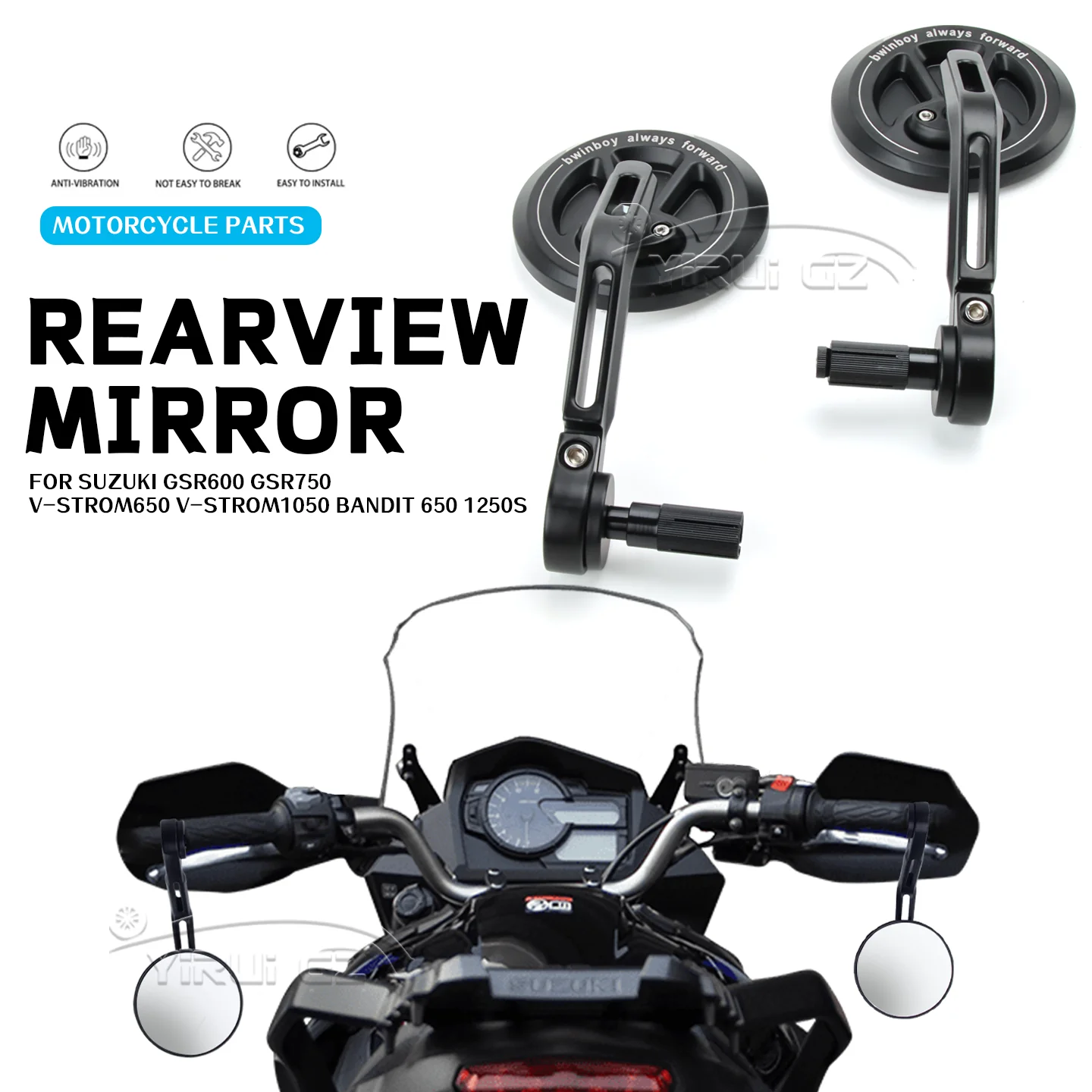 

Руль заднего вида для мотоцикла, зеркала заднего вида, боковые зеркала для Suzuki GSR600 GSR750 V-Strom 650 V-Strom 1050 Bandit 650 1250s