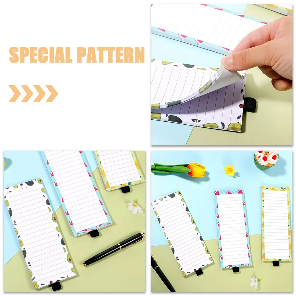 المفكرة المغناطيسية للثلاجة قائمة البقالة وسادة متعددة الوظائف مذكرة المنظم الثلاجة ملاحظة منصات لوازم الطباعة