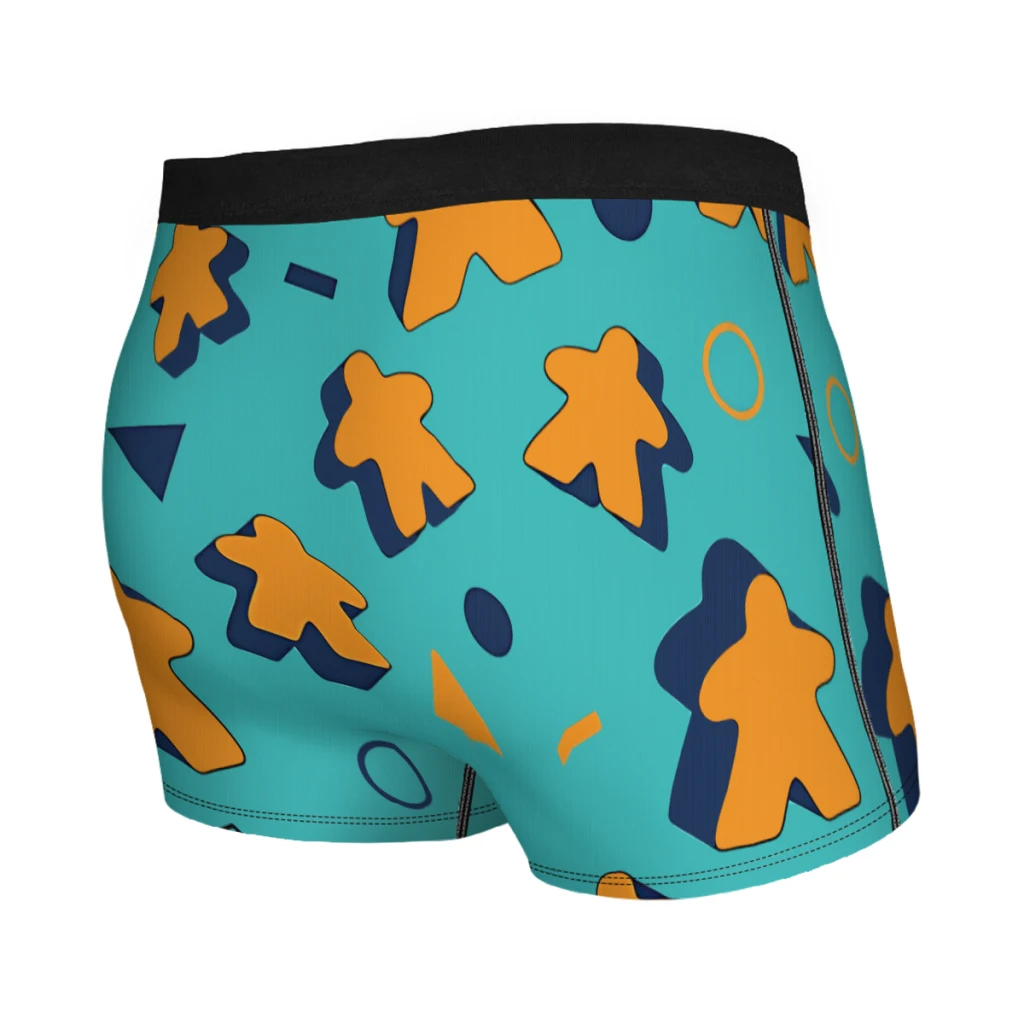 Retro Pattern Meeple Underpants Homme Panties Man Underwear Ventilate Shorts Boxer Briefs