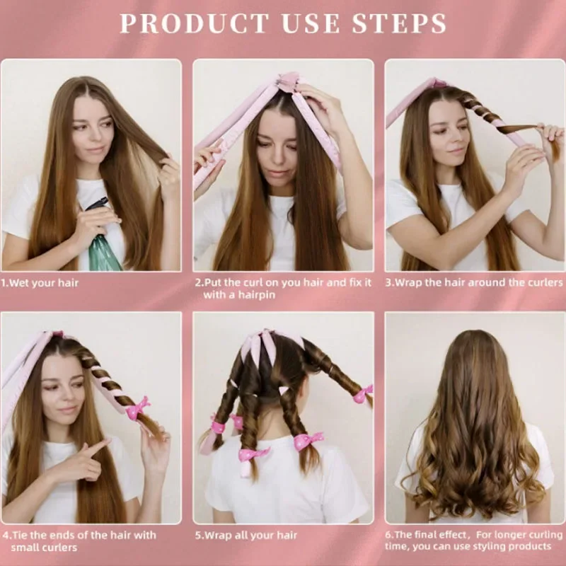 Bâton à friser les cheveux sans chaleur, éponge, pas de chauffage, forme de vague, bigoudi de sommeil, 4 griffes, bigoudi de poulpe, outils de coiffure de beauté, nouveau