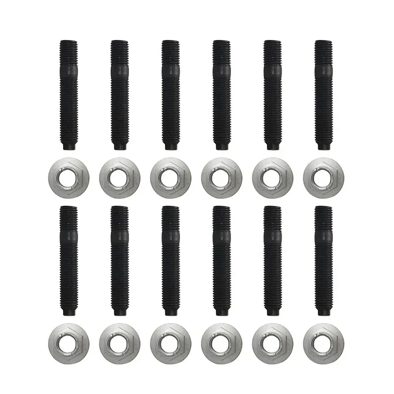 For Toyota 1HZ 1HDT 4.2L 70 75 80 100 Series Exhaust Manifold Stud Nut Set