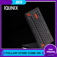 Iqunix Aluminum Factory Zx75 Passionate Red Meizu Mechanical Keyboard 2.4g 3mode Wireless Bluetooth Gaming Custom Keyboard