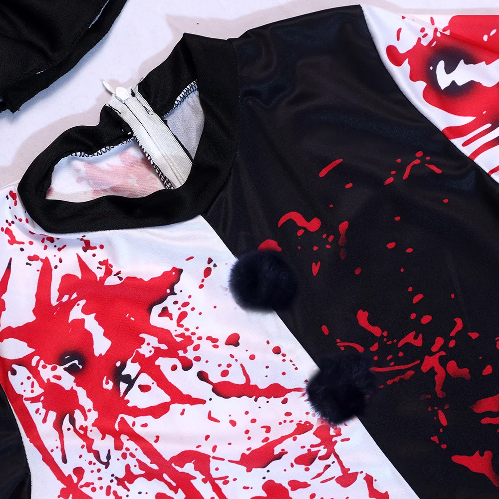 Artistic Clown Cosplay Costumes Movies Horror Movies Bloody Jumpsuits Killer Clown Jumpsuits men's Halloween Horror Costume view 5