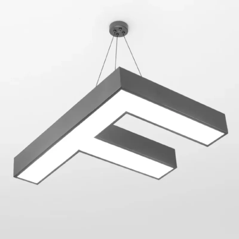 Alphabet Chandelier Office Acrylic Hanging Lamp  Ceiling Letters Led Signage Pendant Light