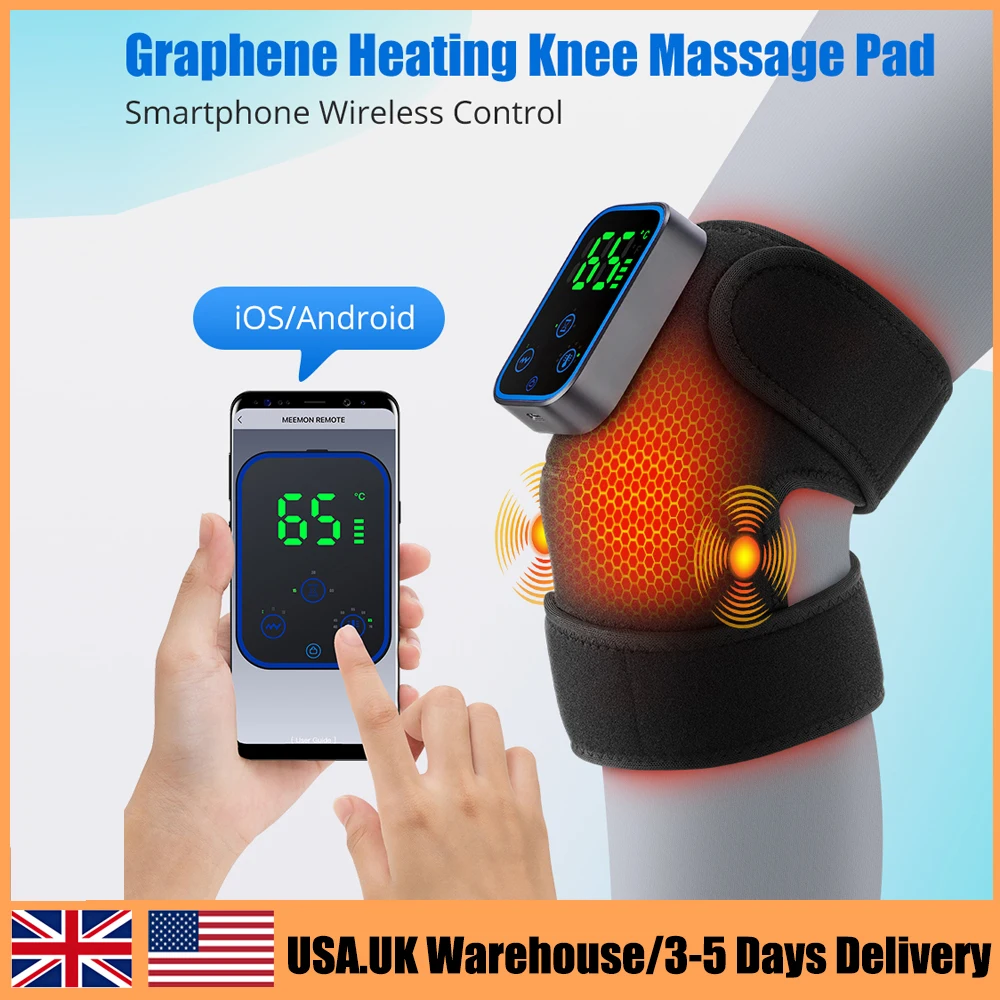 Electric Knee Massager With Heat And Vibration 3 In 1 Elbow Shoulder Knee Warm Massager Strap APP Control Heating Knee Pad