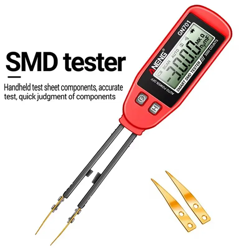 GN701 Digital Smart SMD Tester Electrical Multimeter Resistance Capacitance Continuity Diode Test Meter-A46I