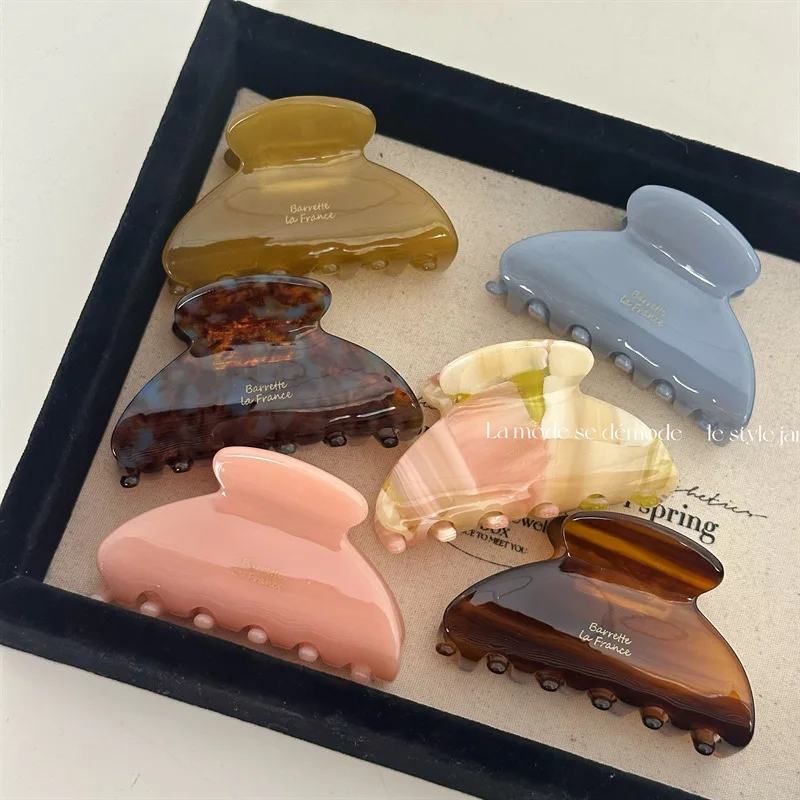 

Elegant 6.5cm Acetate Hair Claw Medium Size Sweet Hair Clip Shark Clip Women Hair Accessories Headwear