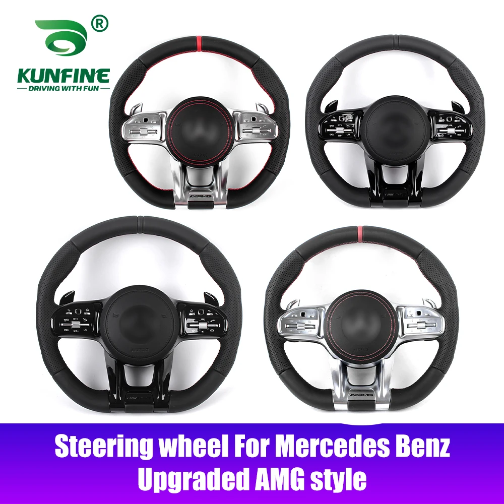 

Sport Steering Wheel For Mercedes Benz W205 W211 W212 A207 C207 W213 S213 A238 Upgraded AMG Style Leather Assembly with Airbag