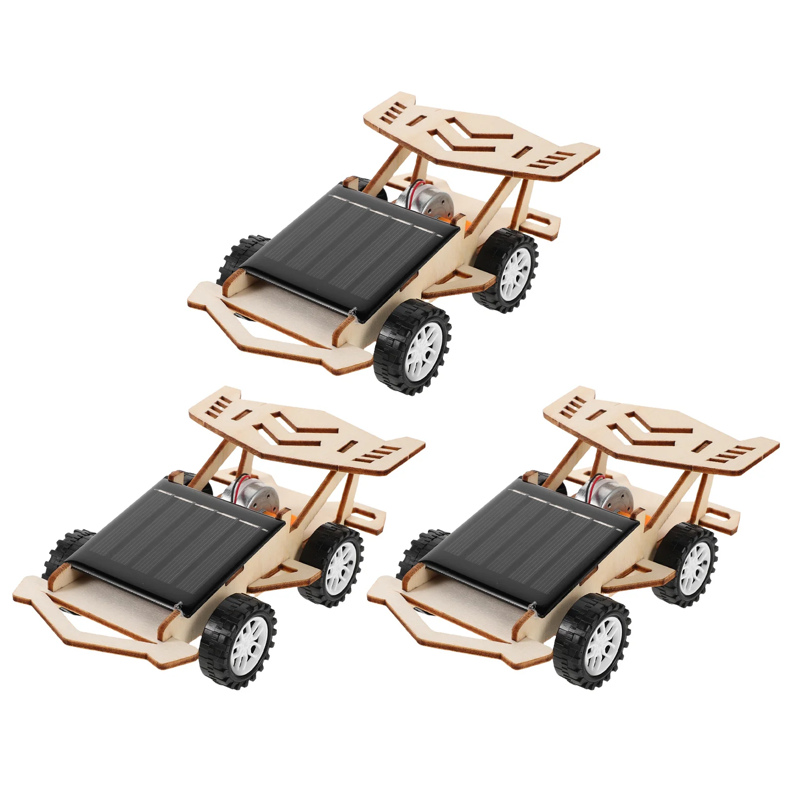 3 conjunto kit de carro solar haste educacional diy montagem energia limpa aprendizagem carro corrida movido a energia solar para crianças exploração científica